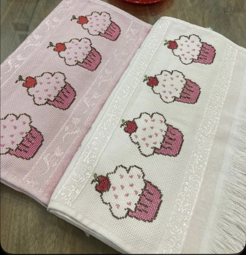 Kek Desenli Mutfak Havlusu