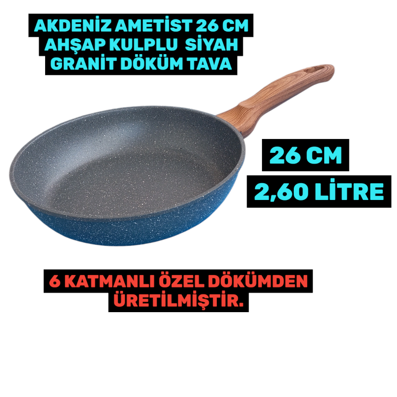 Akdeniz Ametist 26 Cm Ahşap kulplu Dök