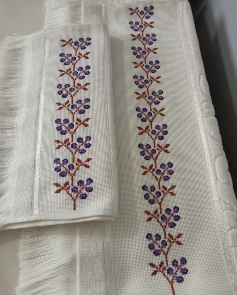 Morlu Üzüm Desenli Analı Kızlı Etam