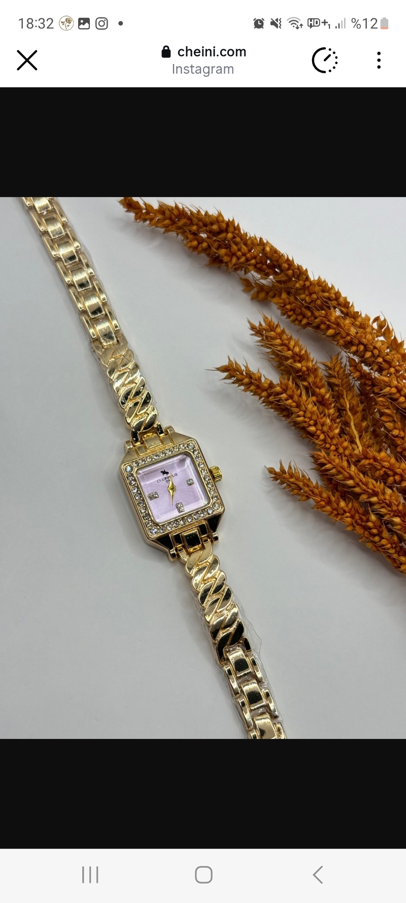 Çelik gold tasli saat