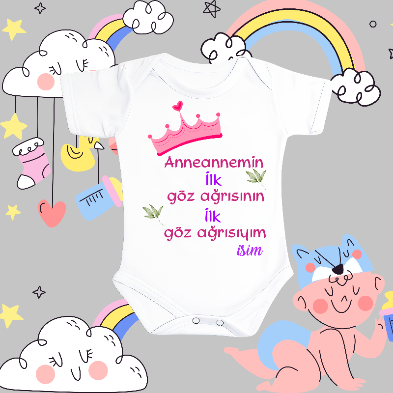 Kişileştirilmiş 2 Adet Bebek Zıbın�