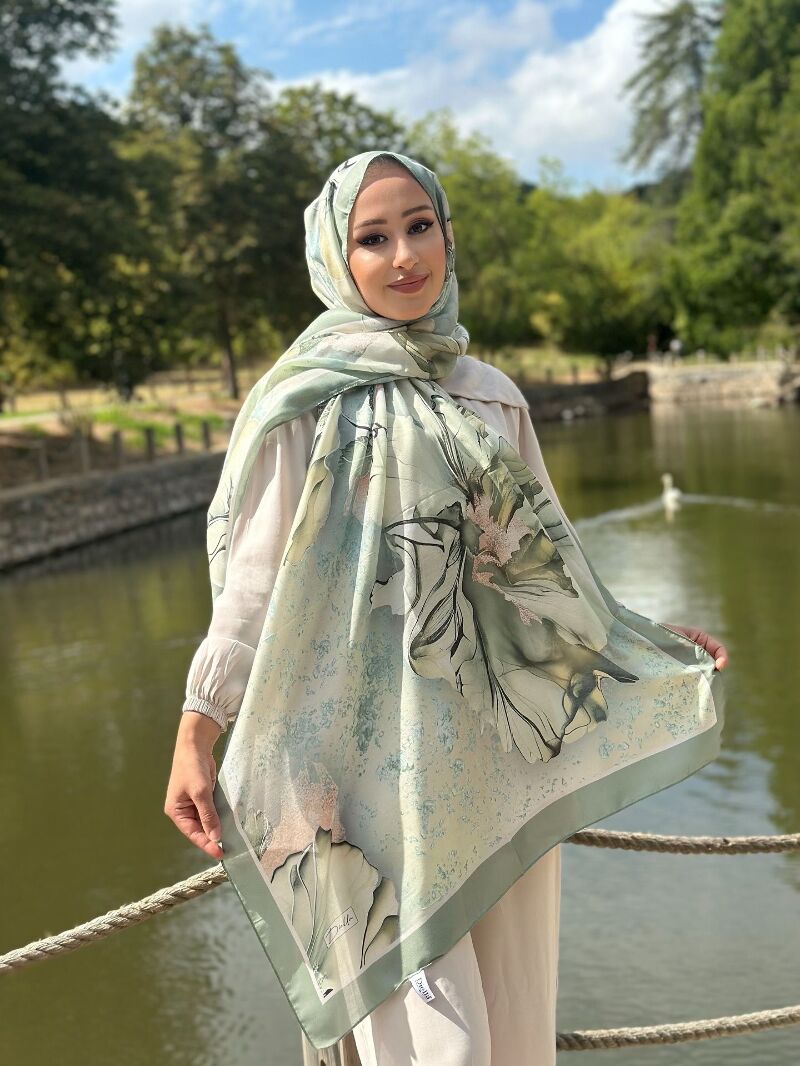 yağmur damlalı şal