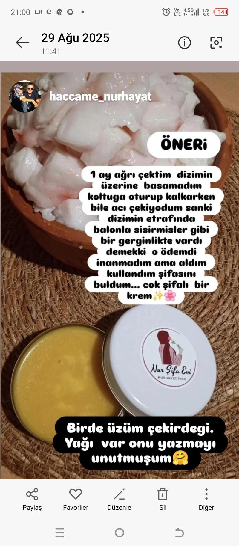 Kuyruk yağı kremi