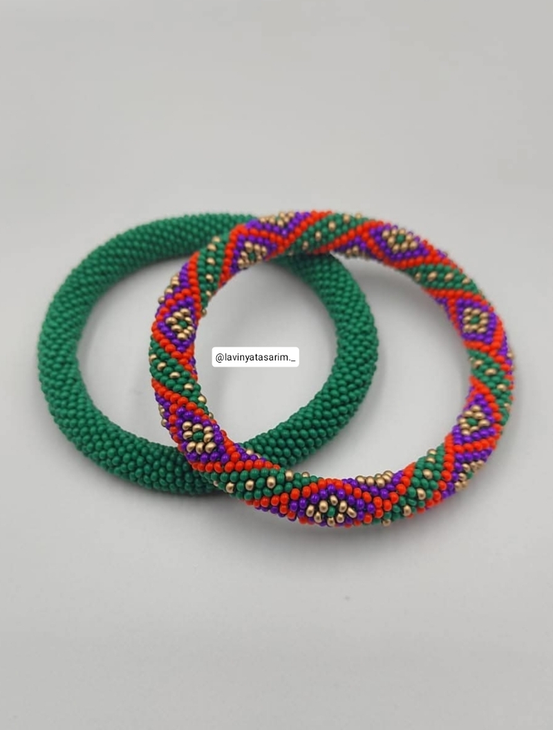 Etnik Desen 2 li Bohem Bileklik