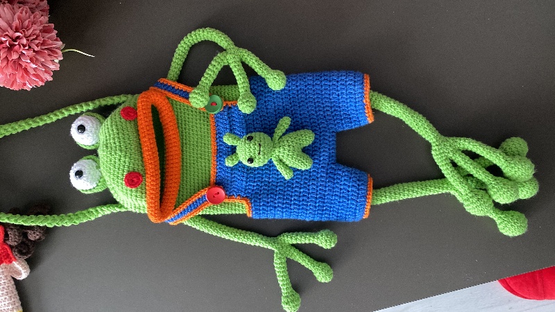 örgü telefon çantası