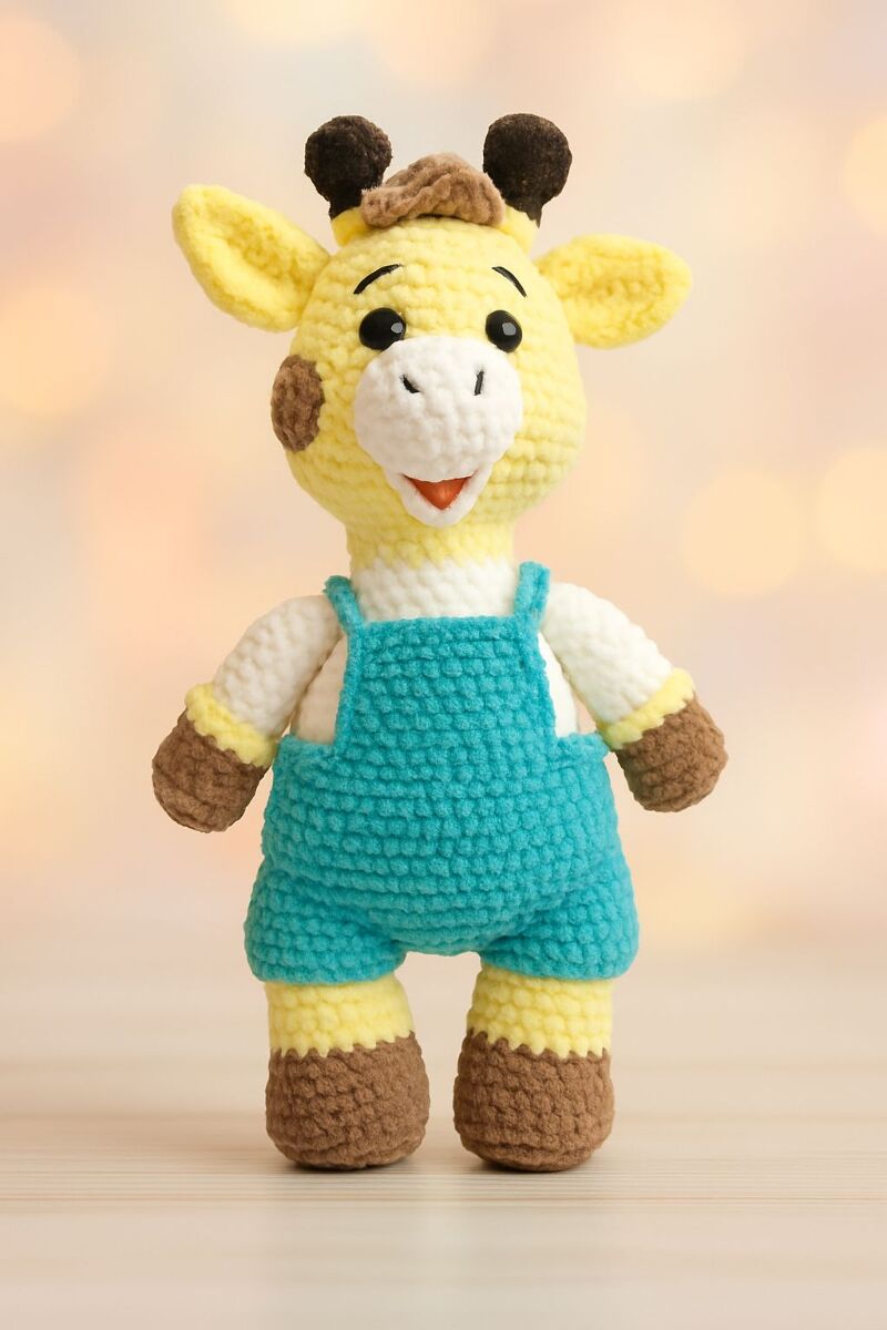 Amigurumi peluş zürafa