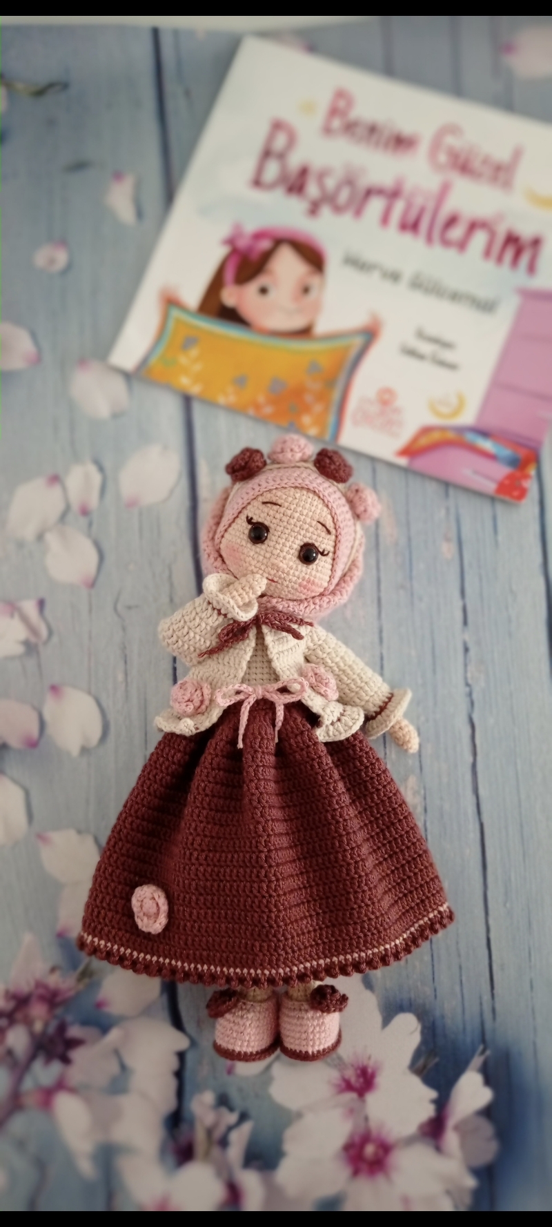 Amigurumi tesettürlü bebek , oyuncak, 