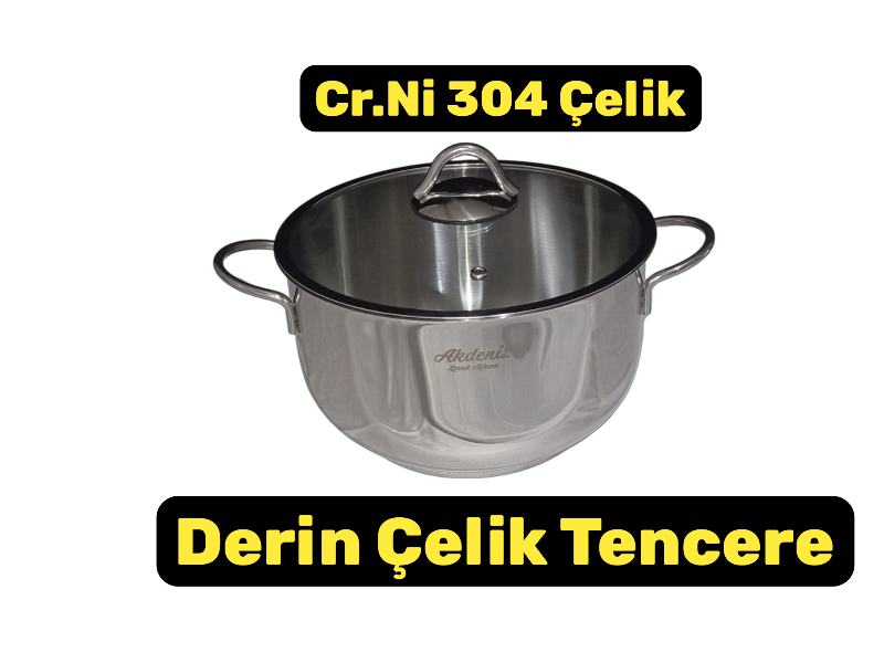 Akdeniz 16 Cm Çelik Derin Tencere